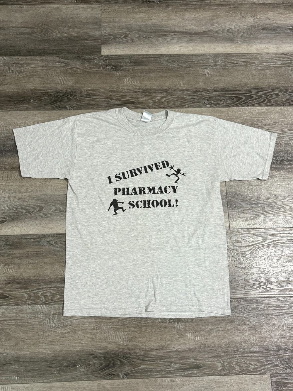Vintage I Survived Pharmacy School Graphic Shirt Retro College - Men’s Large